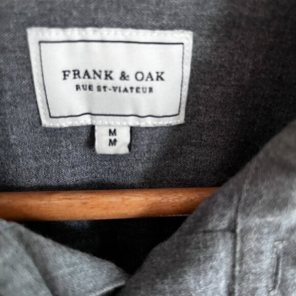 Frank and Oak Men’s Button Down Grey 100% Cotton Shirt Size M - Picture 4 of 9